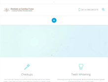 Tablet Screenshot of dentistryatcarolinaforest.com